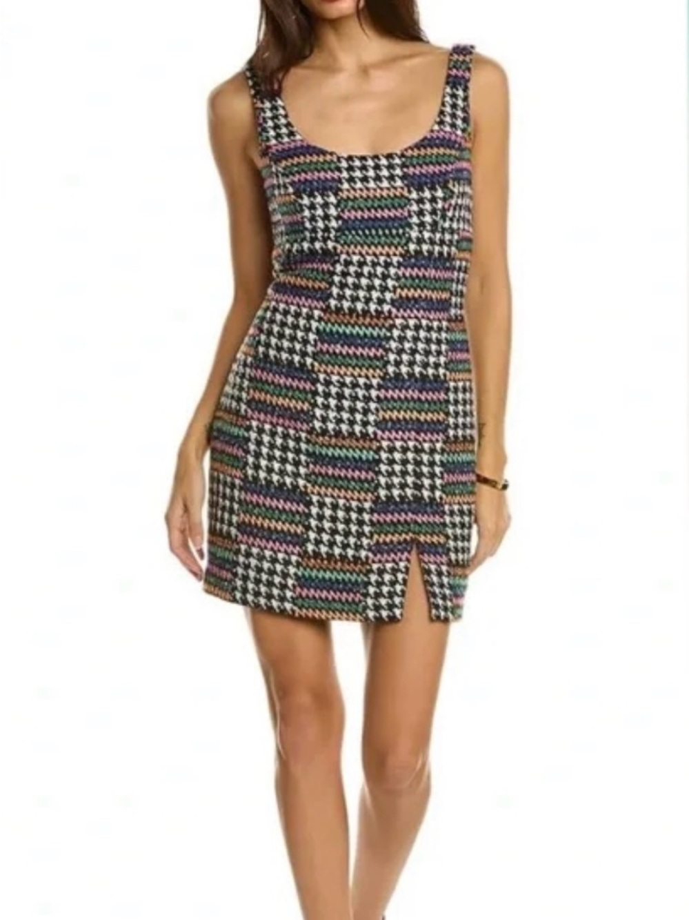 NWT Amanda Uprichard Rayne Multicolor Houndstooth Check Mini Dress